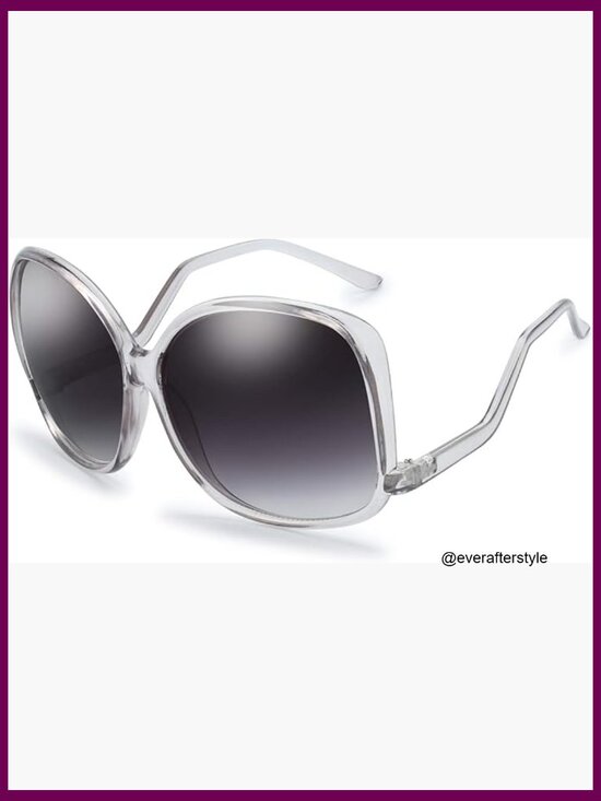 Oversized Square Jackie O Cat Eye Hybrid Butterfly Fashion Sunglasses